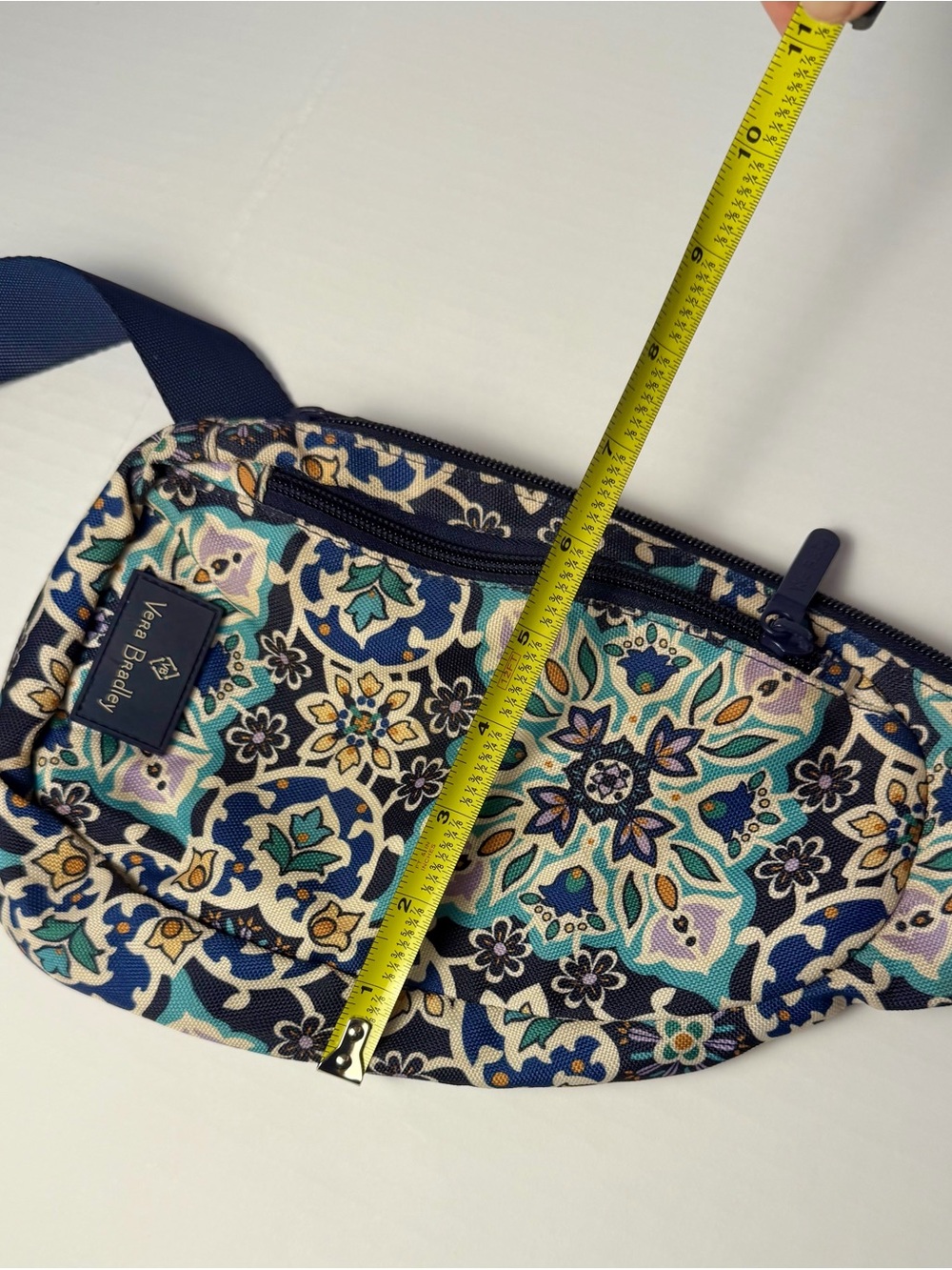 Vera Bradley Sling Backpack Blue Floral Crossbody Bag Adjustable Strap Travel - Picture 8 of 8